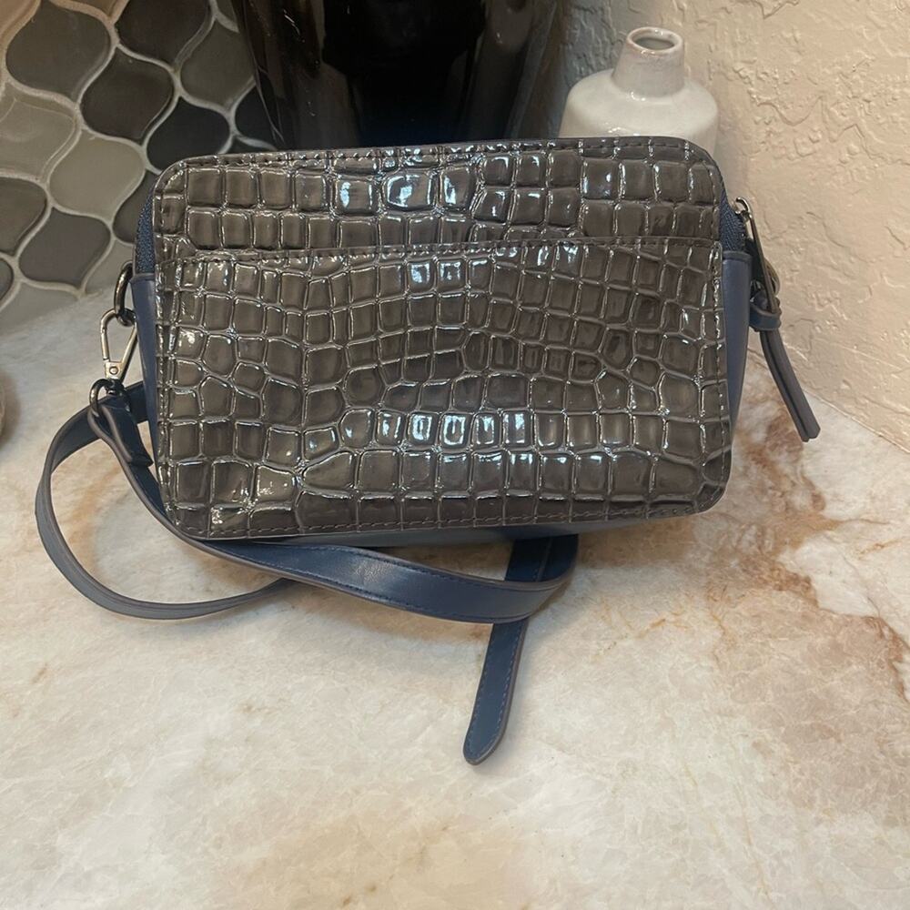 Sondra Roberts Squared faux leather crossbody bag
